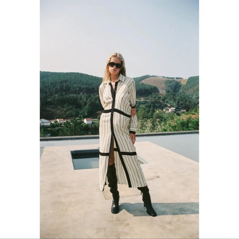 Zara Stripe Shirt Dress - Picture 10 of 12